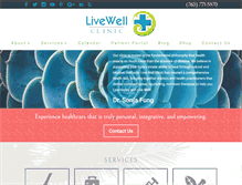 Tablet Screenshot of livewellclinic.org